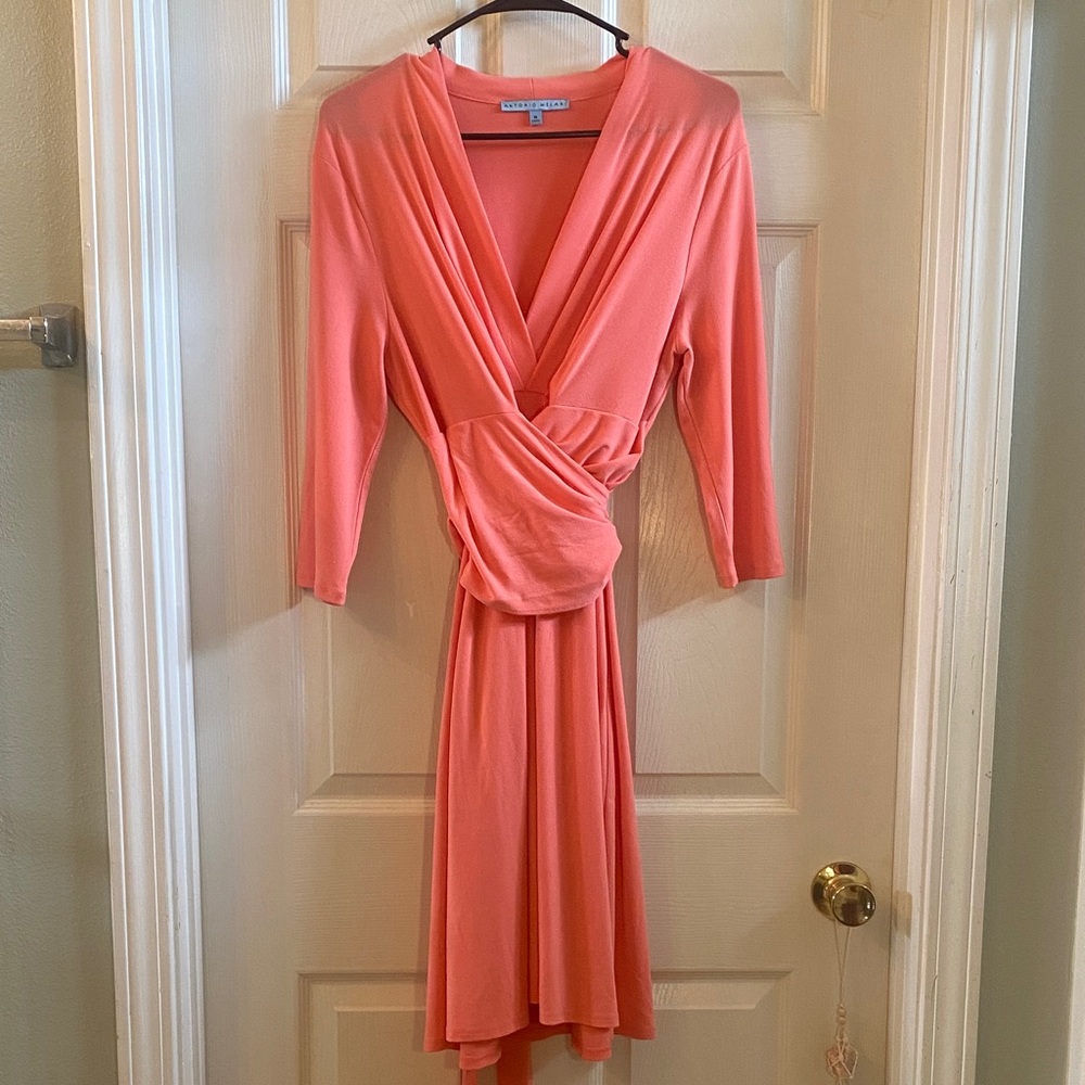 ANTONIO MELANI Vibrant Coral Dress - Picture 3 of 13